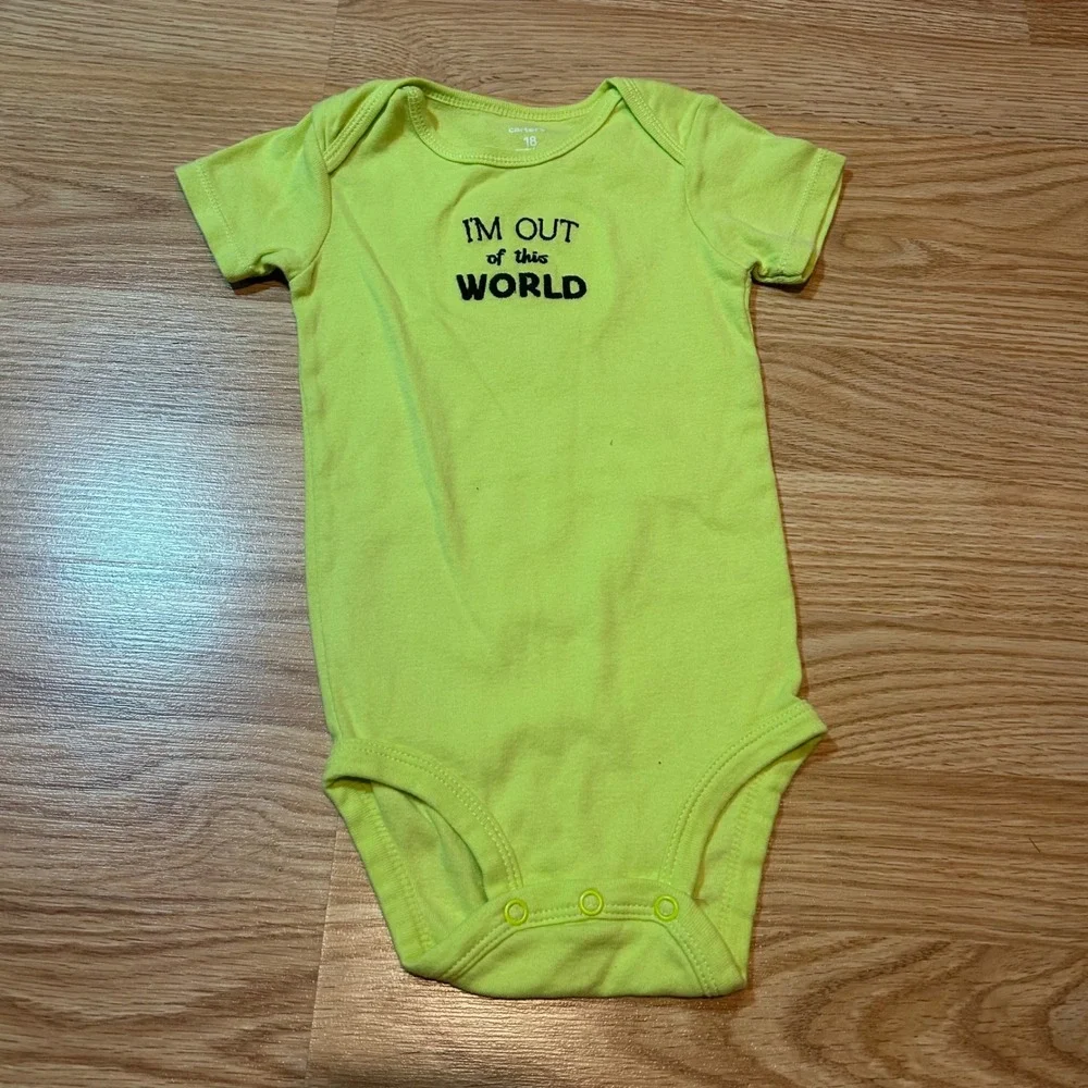 Carters Baby Boy Bodysuit Lot of‎ 4 Blue Red Green Grey 18M 24M Striped Graphic